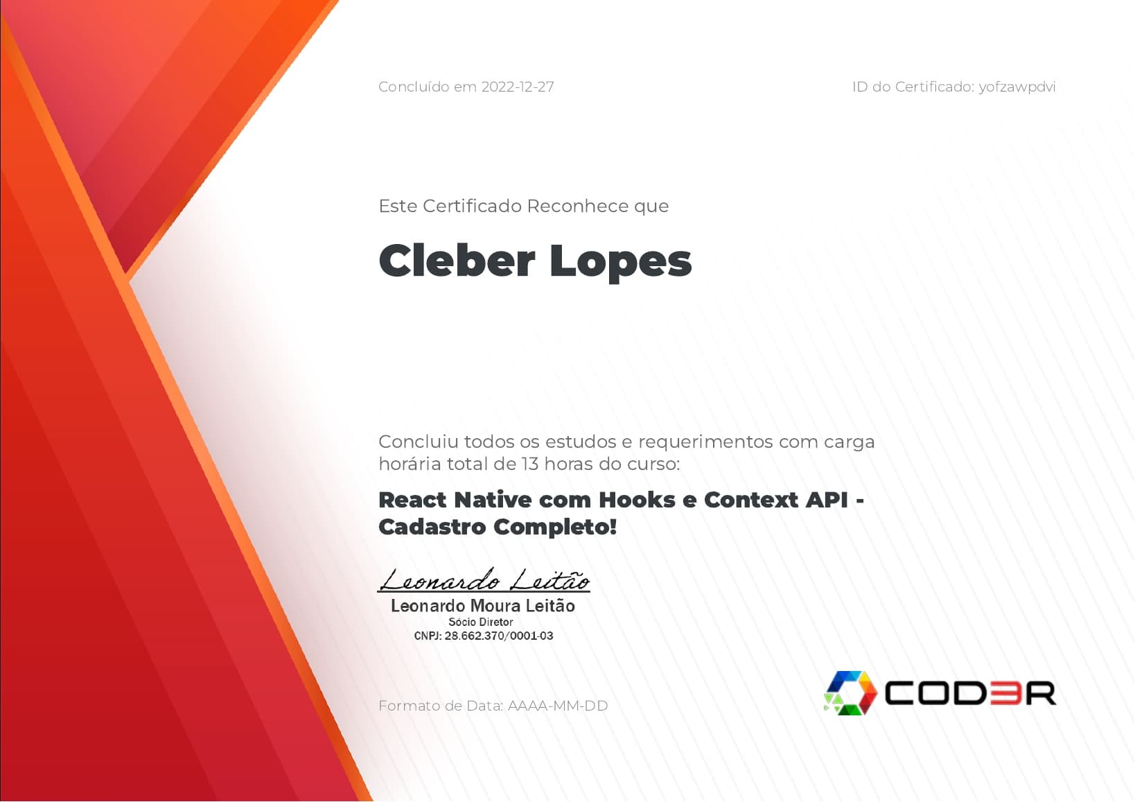 certificate